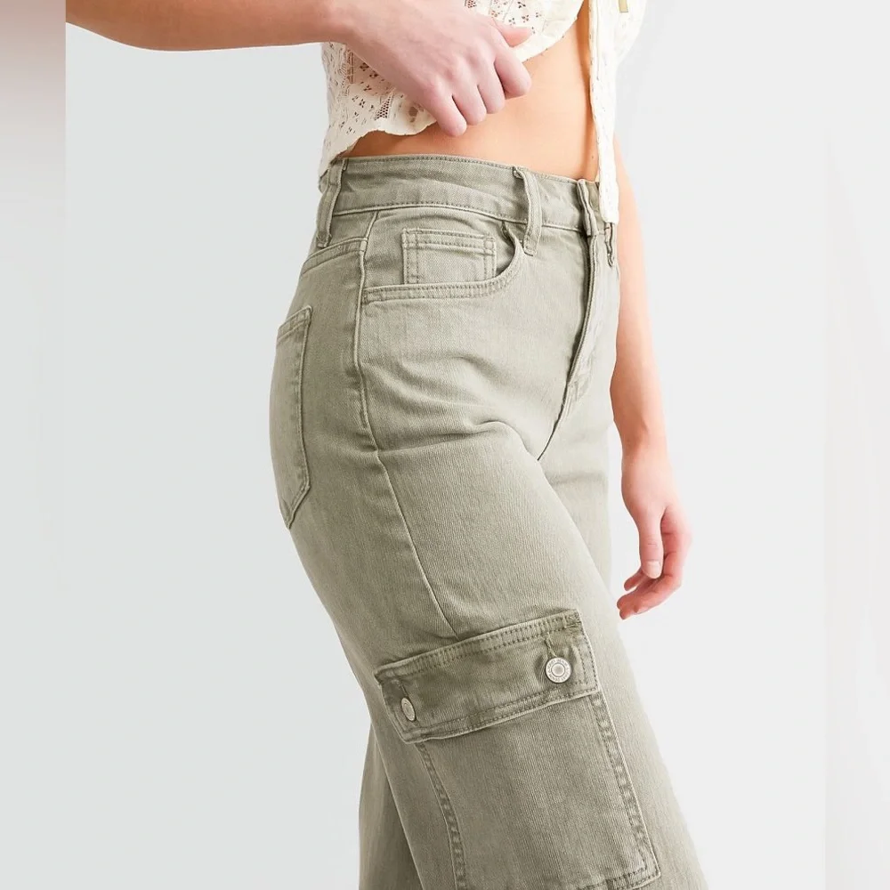 Vervet Lindsey 90s Vintage Loose Fit Wide Leg Stretch Cargo Pant Womens Size 29 - Picture 4 of 14